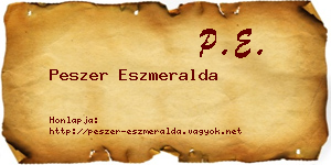 Peszer Eszmeralda névjegykártya